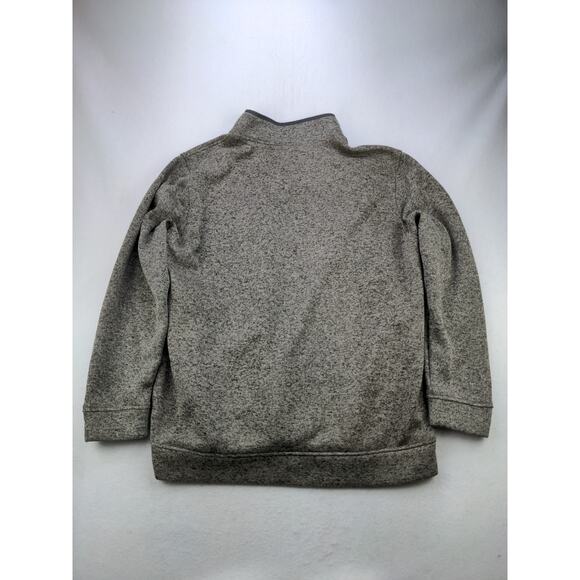 Mens Eddie Bauer Radiator Fleece Snap Mock Pullover Sweater XXL 2XL Gray Heather - Picture 2 of 11